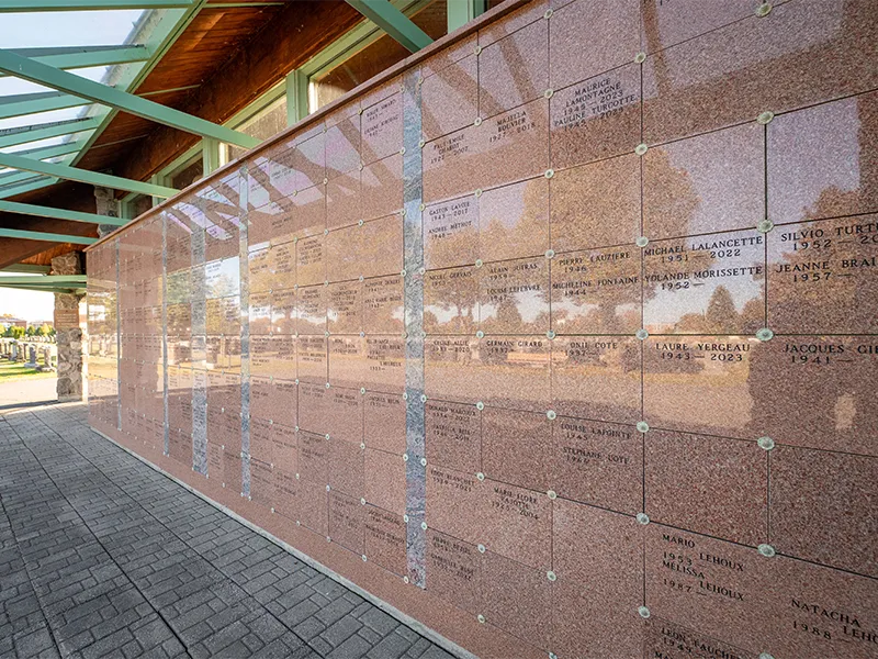 columbarium niche exterieur